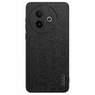 For vivo Y300i Tree Bark Leather Shockproof Phone Case(Black) - 1