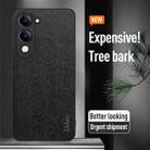 For vivo Y04 Tree Bark Leather Shockproof Phone Case(Black) - 2