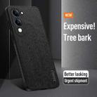 For vivo Y04 Tree Bark Leather Shockproof Phone Case(Black) - 3