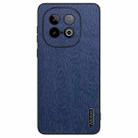 For vivo iQOO Z10 Turbo Tree Bark Leather Shockproof Phone Case(Blue) - 1