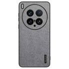 For VIVO X200Ultra Tree Bark Leather Shockproof Phone Case(Grey) - 1