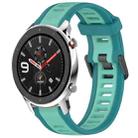 For Amazfit GTR 4 22mm Two-Color Textured Silicone Watch Band(Water Duck) - 1