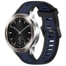 For Xiaomi Watch S3 22mm Two Color Textured Silicone Watch Band(Midnight Blue+Black) - 1