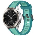 For Xiaomi Watch S3 22mm Two Color Textured Silicone Watch Band(Teal) - 1