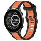 For Xiaomi Haylou RT2 LS10 22mm Two Color Textured Silicone Watch Band(Orange+Black) - 1