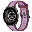 For Xiaomi Haylou RT2 LS10 22mm Two Color Textured Silicone Watch Band(Purple) - 1