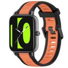 For Xiaomi Haylou RS4 LS12 22mm Two Color Textured Silicone Watch Band(Orange+Black) - 1