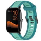 For Xiaomi Haylou GST LS09B 22mm Two Color Textured Silicone Watch Band(Teal) - 1