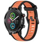 For Xiaomi Haylou RT LS05S 22mm Two Color Textured Silicone Watch Band(Orange+Black) - 1