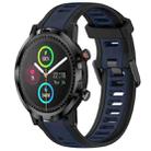 For Xiaomi Haylou RT LS05S 22mm Two Color Textured Silicone Watch Band(Midnight Blue+Black) - 1