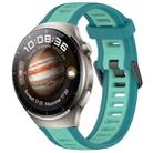 For Huawei Watch 4 22mm Two Color Textured Silicone Watch Band(Teal) - 1