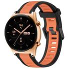 For Honor Watch GS 3 22mm Two Color Textured Silicone Watch Band(Orange+Black) - 1