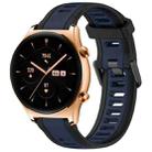 For Honor Watch GS 3 22mm Two Color Textured Silicone Watch Band(Midnight Blue+Black) - 1