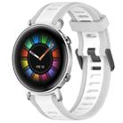 For Huawei Watch GT2 42mm 20mm Two Color Textured Silicone Watch Band(White+Grey) - 1