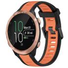 For Garmin Forerunner 645 / 645 Music 20mm Two Color Textured Silicone Watch Band(Orange+Black) - 1