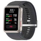 For Huawei Watch D Blood Pressure Watch Silicone Watch Band(Dark Grey) - 1