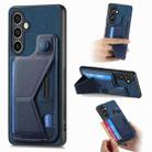 For Samsung Galaxy S23 FE 5G II K-shaped Slide Holder Card Slot Phone Case(Blue) - 1