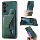 For Samsung Galaxy A54 5G II K-shaped Slide Holder Card Slot Phone Case(Green) - 1