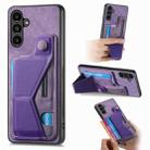 For Samsung Galaxy A54 5G II K-shaped Slide Holder Card Slot Phone Case(Purple) - 1