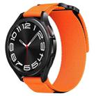 22mm Two Color Nylon Canvas Hook And Loop Fastener Watch Band(Orange+Black) - 1