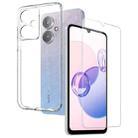 For Xiaomi Redmi 13C 5G NORTHJO Transparent TPU Phone Case with Tempered Glass Film(Transparent) - 1