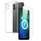 For Xiaomi Redmi A1 4G / A2 4G NORTHJO Transparent TPU Phone Case with Tempered Glass Film(Transparent) - 1