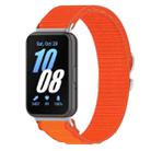 For Samsung Galaxy Fit 3 Nylon Canvas Watch Band(Orange) - 1