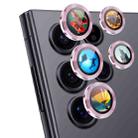 For Samsung Galaxy S23 Ultra 5G ENKAY Hat-Prince AR 9H Rear Lens Aluminium Alloy Tempered Glass Film(Pink) - 1