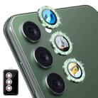 For Samsung Galaxy S23 5G/ S23+ 5G ENKAY Hat-Prince AR 9H Rear Lens Glitter Aluminium Alloy Tempered Glass Film(Green) - 1