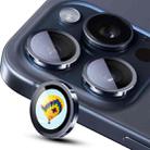 For iPhone 15 Pro / 15 Pro Max ENKAY Hat-Prince AR 9H Rear Lens Aluminium Alloy Tempered Glass Film(Purplish Blue) - 1