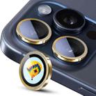For iPhone 15 Pro / 15 Pro Max ENKAY Hat-Prince AR 9H Rear Lens Aluminium Alloy Tempered Glass Film(Golden) - 1