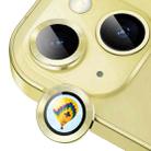 For iPhone 14 / 14 Plus ENKAY Hat-Prince AR 9H Rear Lens Aluminium Alloy Tempered Glass Film(Yellow) - 1