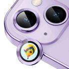 For iPhone 14 / 14 Plus ENKAY Hat-Prince AR 9H Rear Lens Aluminium Alloy Tempered Glass Film(Purple) - 1