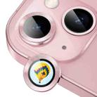 For iPhone 14 / 14 Plus ENKAY Hat-Prince AR 9H Rear Lens Aluminium Alloy Tempered Glass Film(Pink) - 1