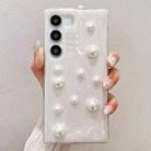 For Samsung Galaxy S23 5G Cream Gum Decoden TPU Phone Case(Pearl) - 1