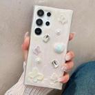 For Samsung Galaxy S24 FE 5G Cream Gum Decoden TPU Phone Case(Butterfly) - 1