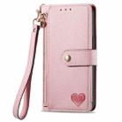 For Realme Note 50 Love Zipper Lanyard Leather Phone Case(Pink) - 2