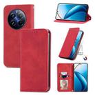 For Realme 12 Pro Retro Skin Feel Magnetic Leather Phone Case(Red) - 1