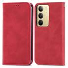 For Realme C75 Retro Skin Feel Magnetic Leather Phone Case(Red) - 2