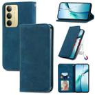 For Realme C75 Retro Skin Feel Magnetic Leather Phone Case(Blue) - 1