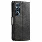 For Realme C65 CaseNeo Splicing Dual Magnetic Buckle Leather Phone Case(Black) - 3