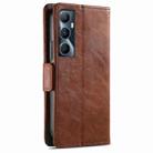 For Realme C65 CaseNeo Splicing Dual Magnetic Buckle Leather Phone Case(Brown) - 3