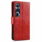 For Realme C65 CaseNeo Splicing Dual Magnetic Buckle Leather Phone Case(Red) - 3