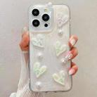 For iPhone 15 Pro Max Cream Gum Decoden TPU Phone Case(爱心) - 1