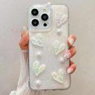 For iPhone 15 Pro Cream Gum Decoden TPU Phone Case(爱心) - 1