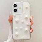 For iPhone 16 Cream Gum Decoden TPU Phone Case(Pearl) - 1