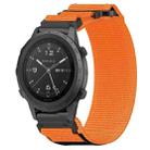 For Garmin MARQ Commander 22mm Nylon Hook And Loop Fastener Watch Band(Orange) - 1