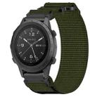 For Garmin MARQ Commander 22mm Nylon Hook And Loop Fastener Watch Band(Army Green) - 1
