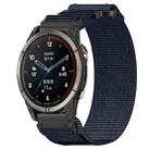 For Garmin Quatix 7 Pro 22mm Nylon Hook And Loop Fastener Watch Band(Blue) - 1