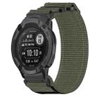 For Garmin  Instinct 2 Solar 22mm Nylon Hook And Loop Fastener Watch Band(Grey) - 1